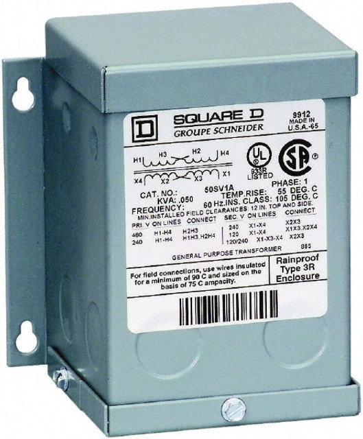 Square D 3S82F Buck Boost Transformers; Power Rating (kVA): 3 ; Recommended Environment: Indoor; Outdoor ; Standards Met: RoHS Compliant