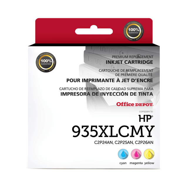 CLOVER TECHNOLOGIES GROUP, LLC 118164 Office Depot Remanufactured Cyan; Magenta; Yellow High-Yield Ink Cartridge Replacement For HP 935XL, Pack Of 3, 118164