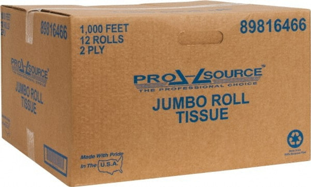 PRO-SOURCE 89816466 Bathroom Tissue: Recycled Fiber, 2-Ply, White