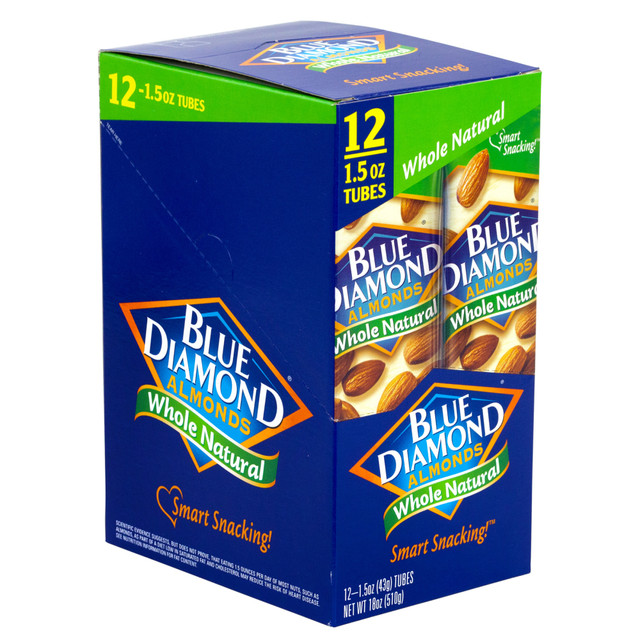 BLUE DIAMOND GROWERS 05203 BLUE DIAMOND Almonds Whole Natural, 1.5 oz, 12 Count