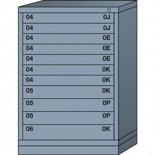 Lyon DDM4930301001IL Standard Counter - Multiple Drawer Access Steel Storage Cabinet: 30" Wide, 28-1/4" Deep, 44-1/4" High