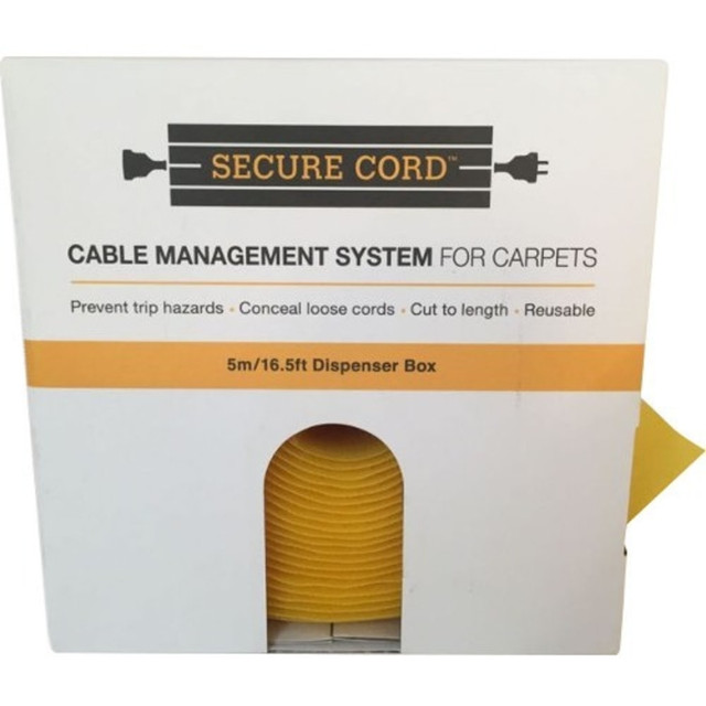 PRESTIGE INTERNATIONAL, I ASC5Y SecureCord Cable Management for Carpets - Yellow - Nylon PRESTIGE INTERNATIONAL, I ASC5Y SecureCord Cable Management for Carpets - Yellow - Nylon