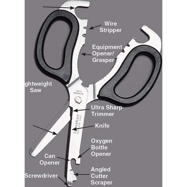 EMI 8000 Scissors, Forceps & Tweezers; Product Type: Scissor ; Overall Length: 8.00in ; Blade Material: Stainless Steel ; Handle Material: Plastic ; Tip Shape: Blunt; Pointed; Straight ; Blade Style: Straight