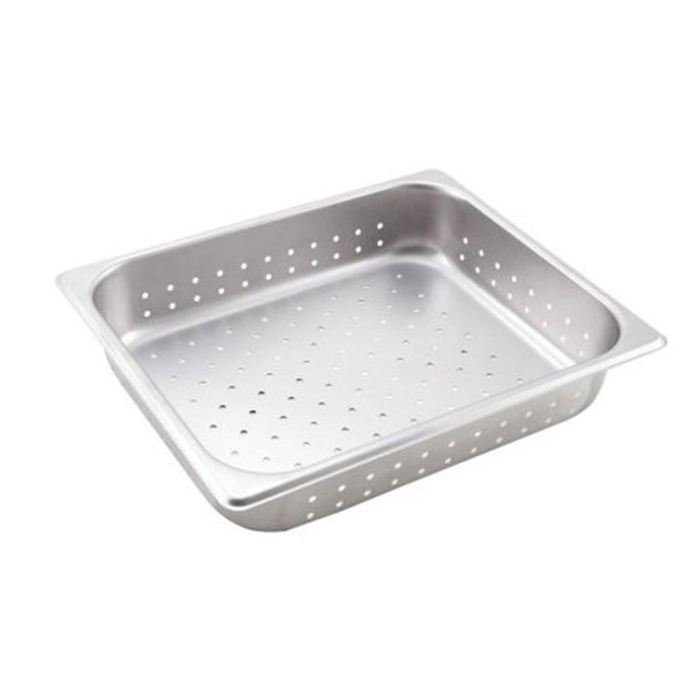 WINCO SPHP2 1/2 Size 2-1/2in Perforated Steam Table Pan, Silver WINCO SPHP2 1/2 Size 2-1/2in Perforated Steam Table Pan, Silver