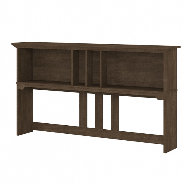 BUSH INDUSTRIES INC. SAH160ABR-03 Bush Furniture Salinas 60inW Hutch For L-Shaped Desk, Ash Brown, Standard Delivery BUSH INDUSTRIES INC. SAH160ABR-03 Bush Furniture Salinas 60inW Hutch For L-Shaped Desk, Ash Brown, Standard Delivery