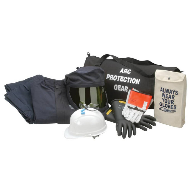 Chicago Protective Apparel AG43-JP-3XL-9 Arc Flash Clothing Kits; Protection Type: Arc Flash ; Garment Type: Jacket; Pants; Hoods ; Maximum Arc Flash Protection (cal/Sq. cm): 43.00 ; Size: 3X-Large ; Glove Type: Electrical Protection Gloves