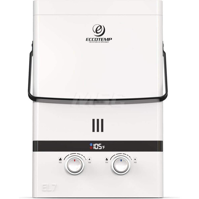 Eccotemp EL7 Gas Water Heaters; Inlet Size (Inch): 1/2 ; Maximum Working Pressure: 80.000 ; Commercial/Residential: Residential ; Fuel Type: Liquid Propane (LP) ; Pilot Light Window: No ; Tankless: Yes