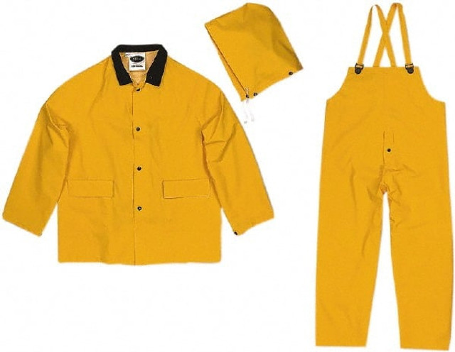 Viking 35100-XXL Suit with Pants: Size 2XL, Yellow, Polyester & PVC