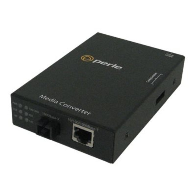 PERLE SYSTEMS Perle 05050934  S-1110-S1SC20U - Fiber media converter - GigE - 10Base-T, 100Base-TX, 1000Base-T, 1000Base-BX-U - RJ-45 / SC single-mode - up to 12.4 miles - 1310 (TX) / 1490 (RX) nm