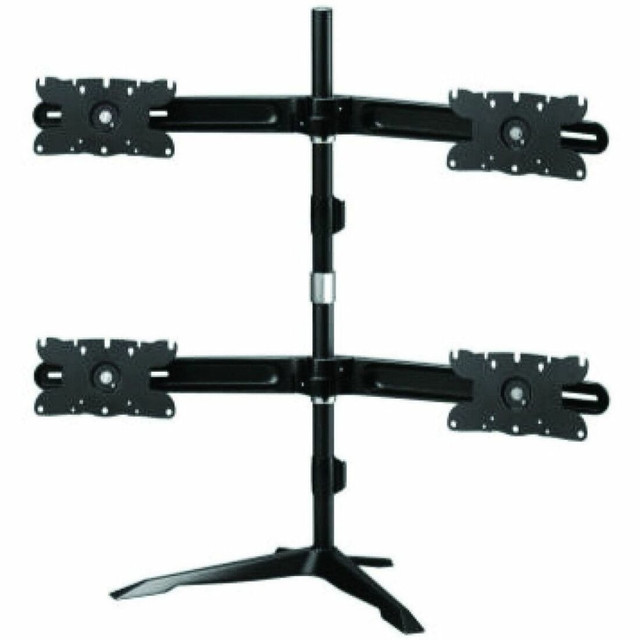 AMER NETWORKS Amer AMR4S32  Mounts Quad Monitor Stand Mount Supports Flat Panel Size up to 32in AMR4S32