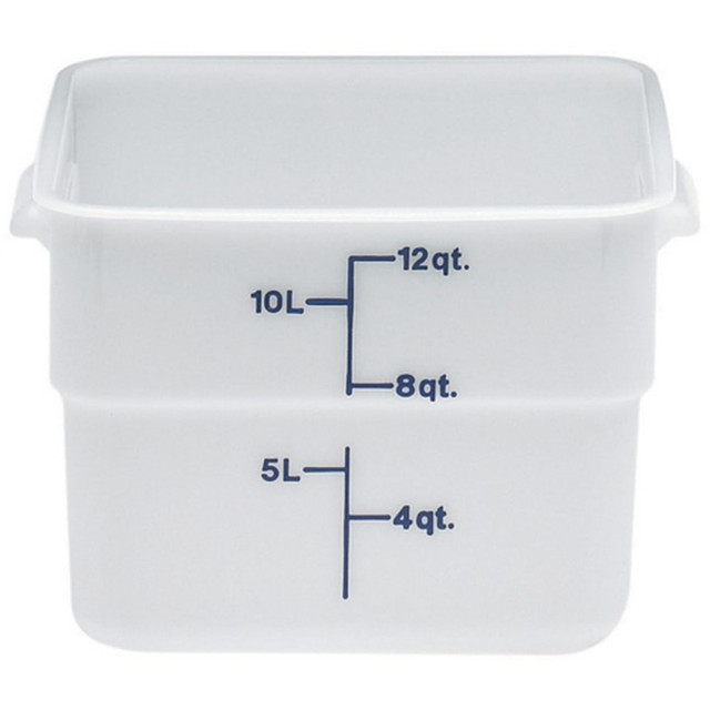 CAMBRO MFG. CO. 12SFSP148 Cambro CamSquare Food Storage Container, 12 Qt, White CAMBRO MFG. CO. 12SFSP148 Cambro CamSquare Food Storage Container, 12 Qt, White