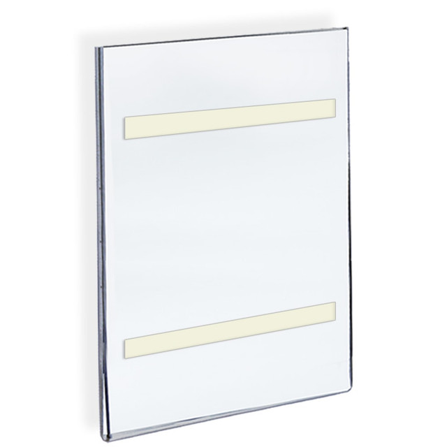 AZAR DISPLAYS 122032 Acrylic Sign Holders With Adhesive Tape, 17in x 11in, Clear, Pack Of 10 AZAR DISPLAYS 122032 Acrylic Sign Holders With Adhesive Tape, 17in x 11in, Clear, Pack Of 10