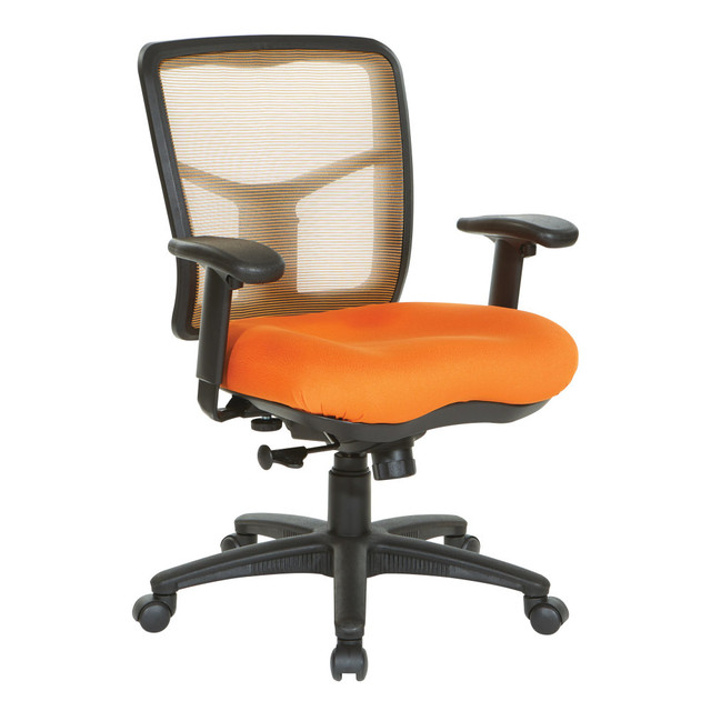 OFFICE STAR PRODUCTS Office Star 92555-9270  Pro-Line II Air Mist Ergonomic Mesh Mid-Back Manager Chair, Orange