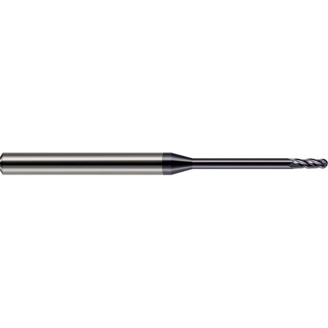 Harvey Tool 991193-C3 Ball End Mill: 0.093" Dia, 0.279" LOC, 4 Flute, Solid Carbide