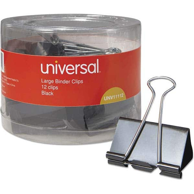 UNIVERSAL UNV11112 Binder Clips; Width (Inch): 2in ; Capacity (Inch): 1