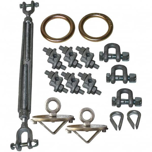Guardian Fall Protection 15208 Anchors, Grips & Straps; Product Type: Anchor Kit ; Material: Galvanized Steel ; Color: Silver ; Connection Type: O-Ring ; Standards: OSHA 1926 Subpart M; OSHA 1910; ANSI A10.32 ; Temporary/Permanent: Permanent