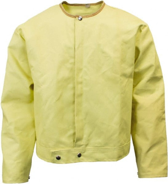 National Safety Apparel C35KX014LG Rain & Chemical Resistant Jacket: Large, Yellow, Kevlar