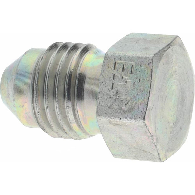 Eaton 900599-4S Steel Flared Tube Plug: 1/4" Tube OD, 7/16 -20 Thread, 37 ° Flared Angle