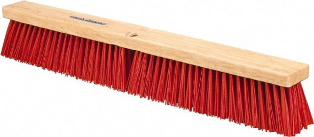 PRO-SOURCE SWP24-ORG-HD Push Broom: 24" Wide, Polyester Bristle