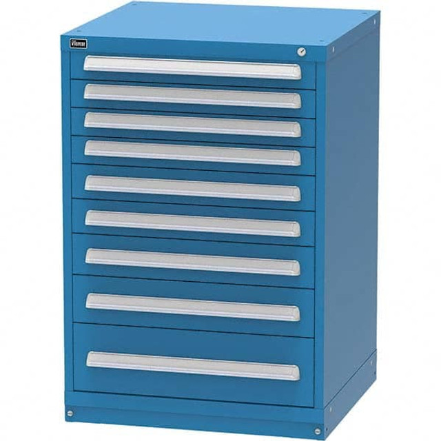 Vidmar SEP2025AL-BB 9 Drawer Bright Blue Steel Modular Storage Cabinet