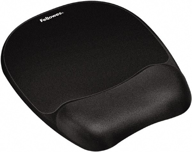 FELLOWES FEL9176501 Mouse Pad w/Wrist Rest, Nonskid Back, 7 15/16 x 9 1/4, Black