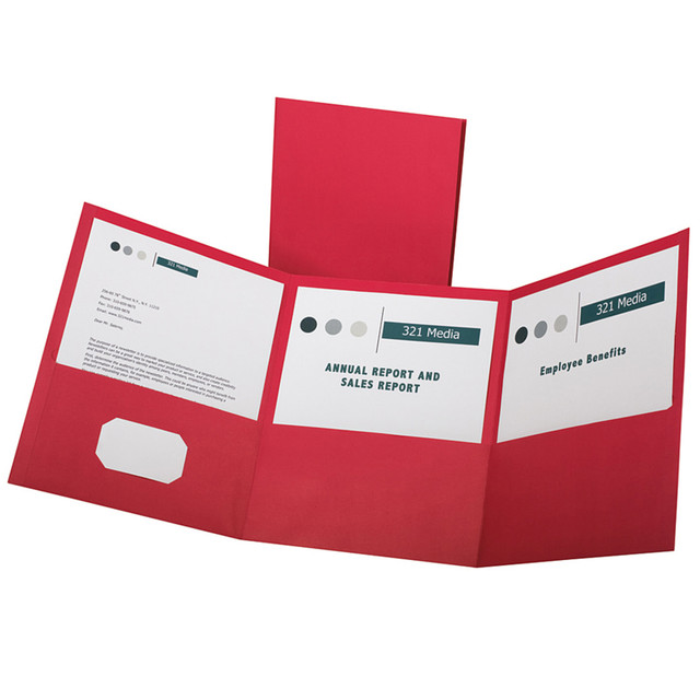 TOPS BRANDS 59811 Oxford Tri-Fold Executive Pocket Folders, Letter Size, Red, Pack Of 20 TOPS BRANDS 59811 Oxford Tri-Fold Executive Pocket Folders, Letter Size, Red, Pack Of 20