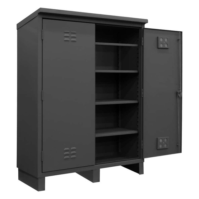 Durham HDCO246078-4S95 Locking Steel Storage Cabinet: 60" Wide, 24" Deep, 78" High