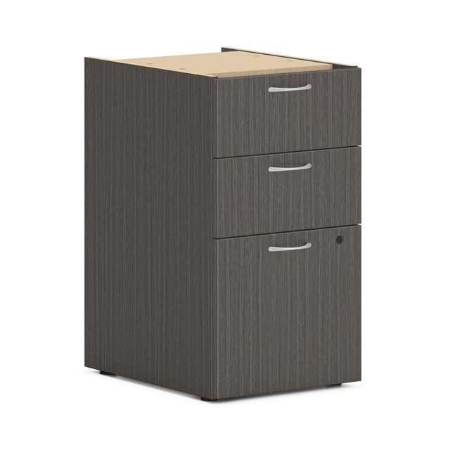 HNI CORPORATION HONPLPSBBFLS1 HON 15inW x 20inD Lateral 3-Drawer File Cabinet Support Pedestal, Slate Teak