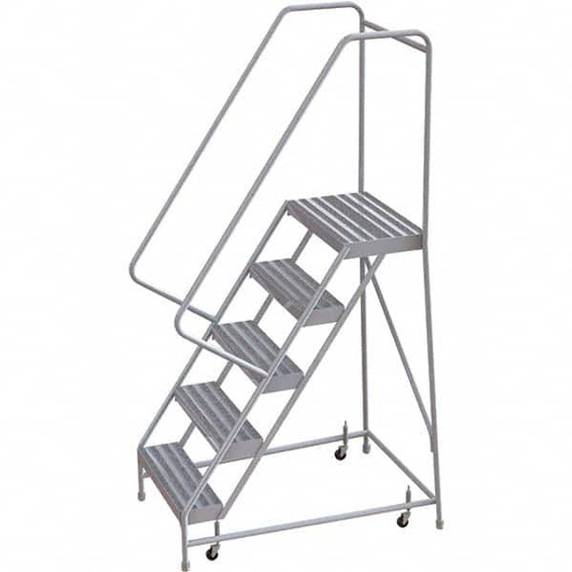 TRI-ARC WLAR105164 Aluminum Rolling Ladder: 5 Step