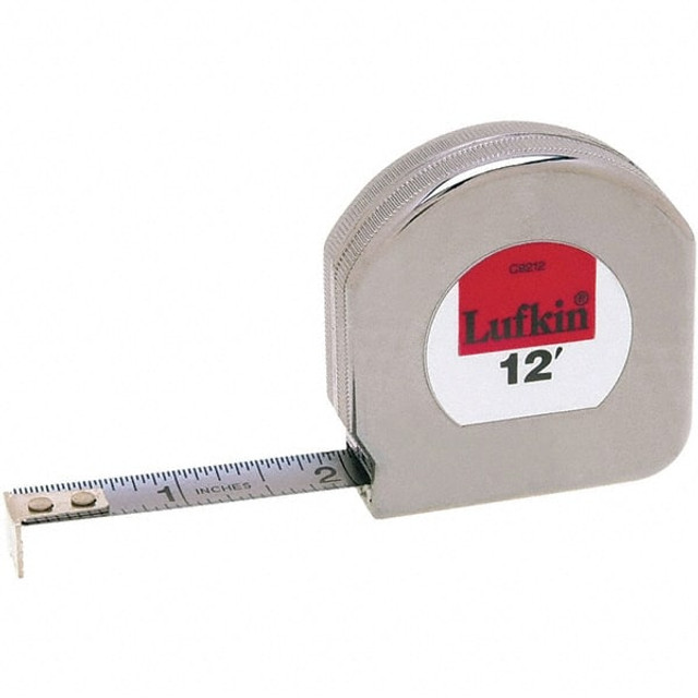 Lufkin C9212X Tape Measure: 12' Long, 1/2" Width, White Blade
