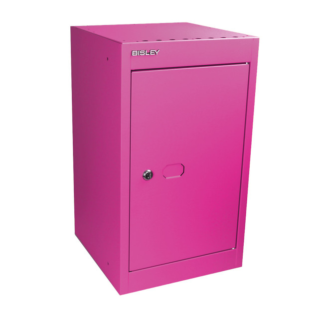 BISLEY BSLOCK-FU  CLK Steel Cube Locker, 20inH x 12inW x 12inD, Fuchsia