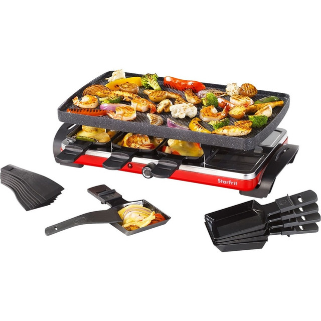 STARFRIT USA INC 024403-002-0000 Starfrit THE ROCK Raclette/Party Grill Set, 9-1/2inH x 16inW x 5-1/4inD, Black STARFRIT USA INC 024403-002-0000 Starfrit THE ROCK Raclette/Party Grill Set, 9-1/2inH x 16inW x 5-1/4inD, Black