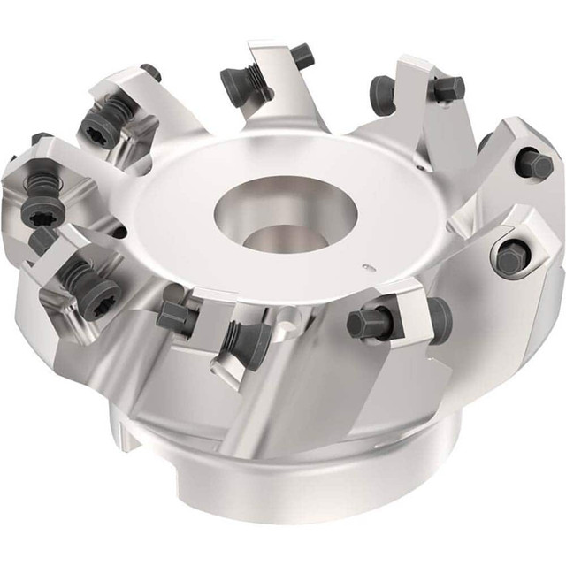 Seco 02997160 80mm Cut Diam, 27mm Arbor Hole, 6mm Max Depth of Cut, 43° Indexable Chamfer & Angle Face Mill