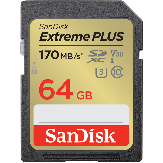 SANDISK CORPORATION SDSDXW2-064G-ANCIN SanDisk Extreme PLUS SDXC UHS-I card, 64GB SANDISK CORPORATION SDSDXW2-064G-ANCIN SanDisk Extreme PLUS SDXC UHS-I card, 64GB