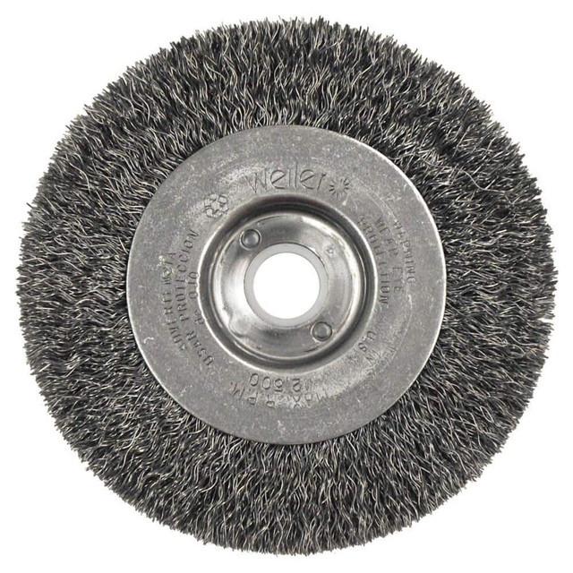 Weiler 00135 Wheel Brush: 4" Wheel Dia, 1/2" Face Width, 0.012" Wire Dia, Crimped