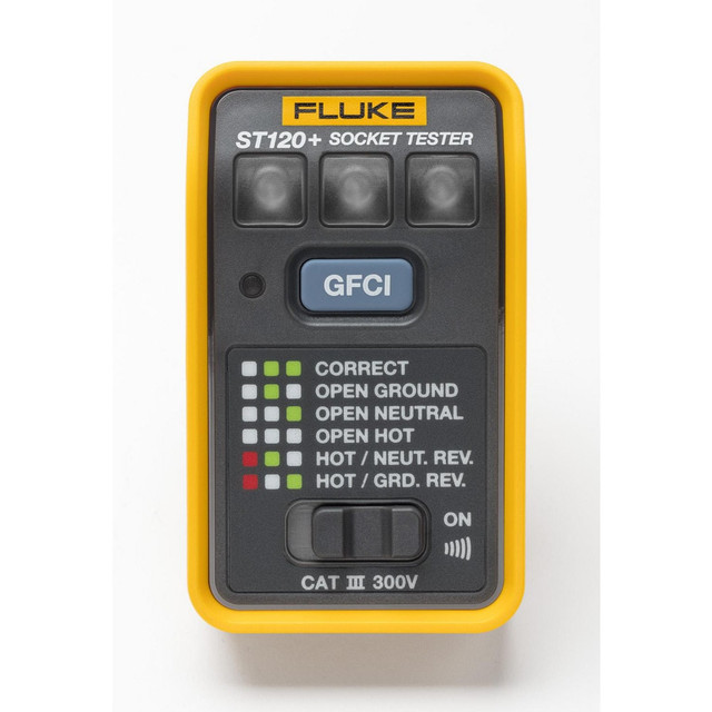 Fluke ST120+ Circuit Continuity & Voltage Testers; Tester Type: Voltage Tester ; Minimum Voltage: 110 VAC ; Maximum Voltage: 125 VAC ; Display Type: LED ; Audible Alert: Yes ; Standards: 300 V CAT III