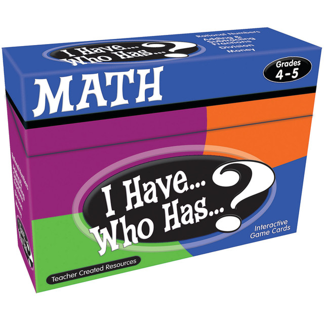 ARTHUR SCHUMAN INC. TCR7833 Teacher Created Resources I Have Who Has Math Game, Grades 4-5