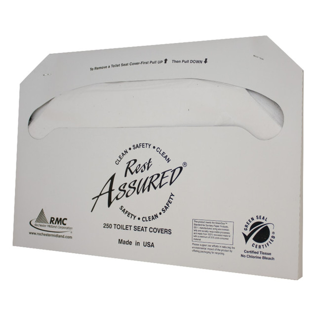 IMPACT PRODUCTS INC. 25187973 Rest Assured Toilet Seat Covers, 100% Recycled, White, 20 packs of 250 Covers