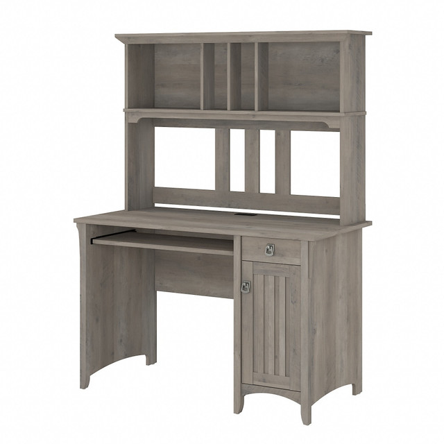 BUSH INDUSTRIES INC. MY72508-03 Bush Furniture Salinas 48inW Computer Desk With Hutch, Driftwood Gray, Standard Delivery BUSH INDUSTRIES INC. MY72508-03 Bush Furniture Salinas 48inW Computer Desk With Hutch, Driftwood Gray, Standard Delivery