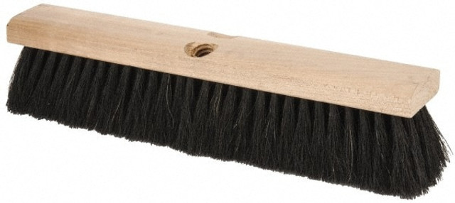 PRO-SOURCE SWP14-HOR Push Broom: 14" Wide, Horsehair Bristle