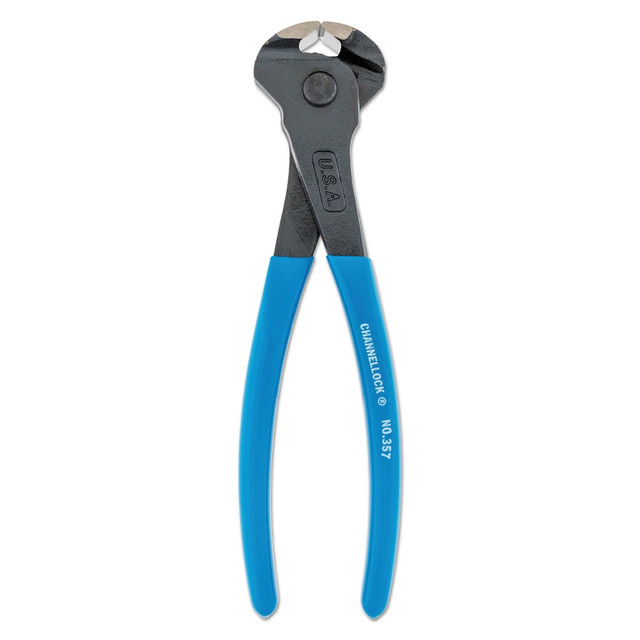 CHANNELLOCK INC. 140-357-BULK Cutting Pliers-Nippers, 7 in, Polish, Plastic-Dipped Grip