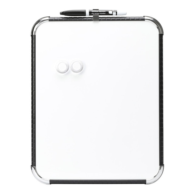 OFFICE DEPOT KK0247 Brand Mini Magnetic Dry-Erase Whiteboard, 11in x 14in, Plastic Frame With Black Finish OFFICE DEPOT KK0247 Brand Mini Magnetic Dry-Erase Whiteboard, 11in x 14in, Plastic Frame With Black Finish