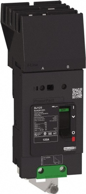 Square D BDA261251 125 Amp, 600Y/347 VAC, 2 Pole, Panel Mount B-Frame Circuit Breaker