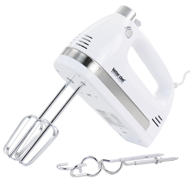 CRYSTAL PROMOTIONS Better Chef 995117955M  MegaMix 5-Speed Hand Mixer, White