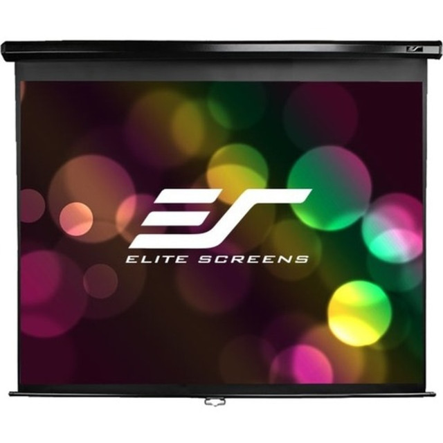 ELITE SCREENS INC. Elite Screens M100UWV1  Manual Series - 100-INCH 4:3, Pull Down Manual Projector Screen with AUTO LOCK, Movie Home Theater 8K / 4K Ultra HD 3D Ready, 2-YEAR WARRANTY , M100UWV1in