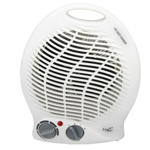 MEGAGOODS, INC. 995100343M Vie Air 1500-Watt Fan Home Heater, 5inH x 9inW x 10-3/4inD, White