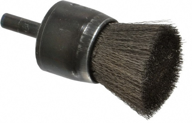 Osborn 0003071100 End Brushes: 1" Dia, Stainless Steel, Crimped Wire