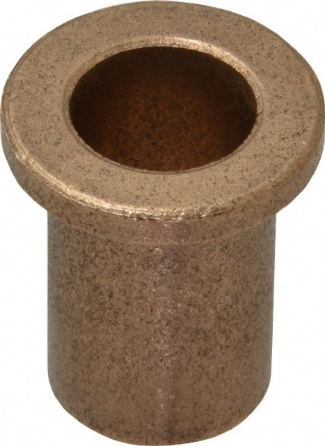 Boston Gear 35584 Flanged Sleeve Bearing: 1/2" ID, 5/8" OD, 1" OAL, Oil Impregnated Bronze