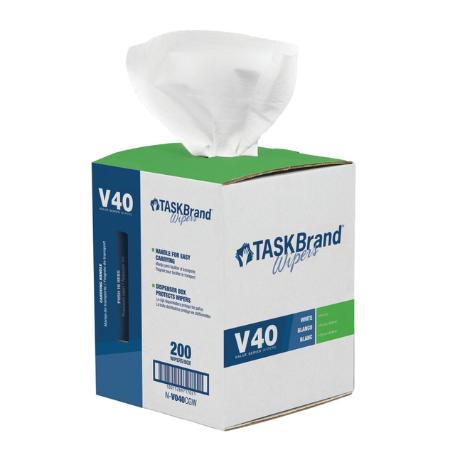 THE TRANZONIC COMPANIES N-V040CGW Hospeco TaskBrand V40 DRC Centerfeed Roll, 11inH x 8-1/2inD, 200 Sheets Per Pack