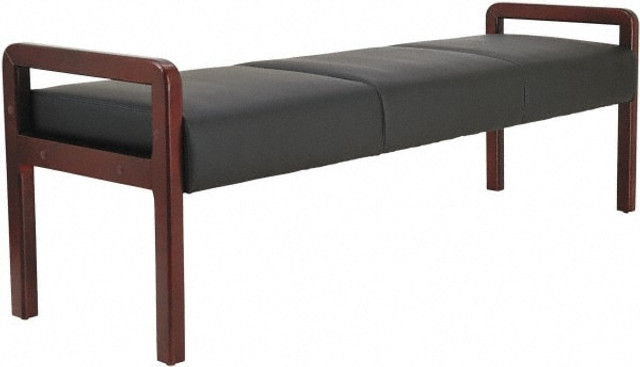 ALERA ALERL2419M Black & Mahogany Leather Reception Lounge